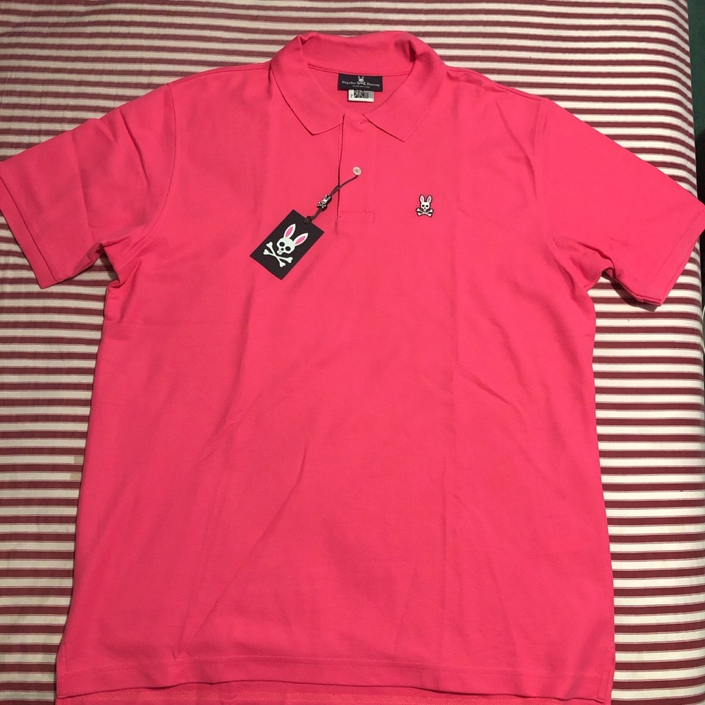 Brand New Psycho Bunny  Pink Short-Sleeve Polo